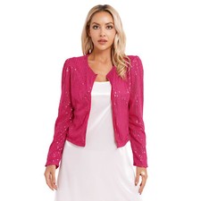 Womens Sequin Jacket Long