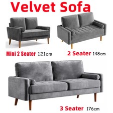 2/3 Seater Teddy Velvet Sofa