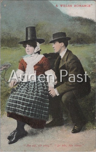 Welsh romance postcard - welsh,