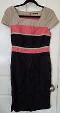Savoir Block Linen Black Dress Size 10