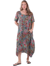 Italian Linen Floral Lagenlook