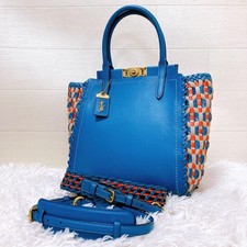 COACH Troop Handbag 2-Way Blue