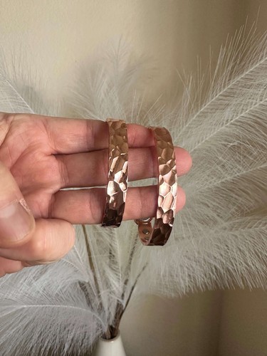 Hammered rose gold copper - hammered,