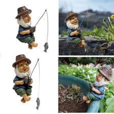 Fishing Gnome Statue Figurine