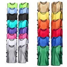 Kids Boys Football Training Bibs Scrimmage Shirts Team Competition Uniform Vest