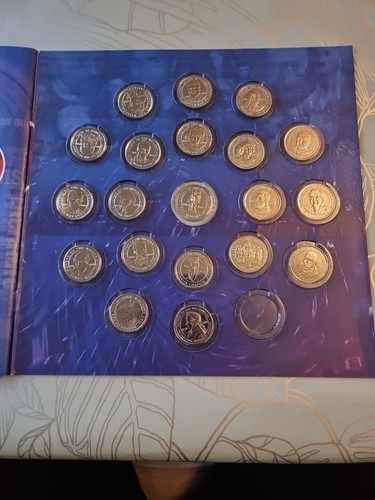 Coin set silver tone - coin, millenium
