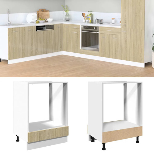 Walplus oven cabinet - oven, sonoma