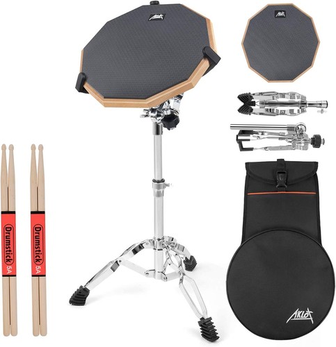 Drum practice pad set with - pad, 12"