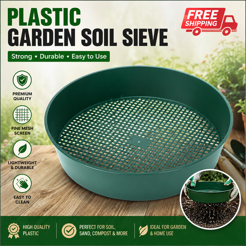 Plastic soil sieve filter - "plastic,