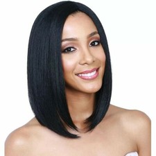 Women Ladies Cosplay Real Natural Short Straight Hair Wig BOB Style Full Wig