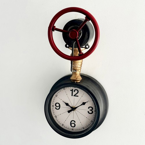 Industrial pipe wall clock - industrial,