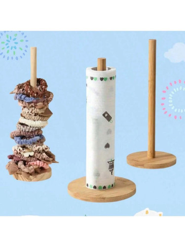 Wooden roll paper - wooden, holder