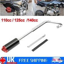 UK For 110cc 125cc 140cc Stainless Red Pit Dirt Bike Exhaust Pipe System Muffler