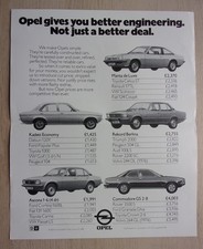OPEL RANGE orig 1976 UK Mkt