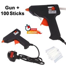 Mini Hot Melt Glue Gun Electric with 100 Adhesive Glue Sticks Craft DIY UK
