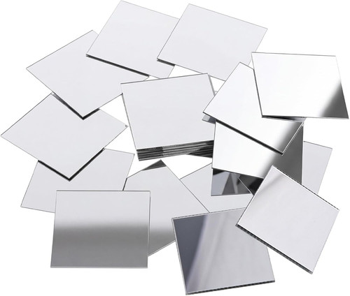 Mini square mirror tiles - mirror, 25