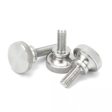 Knurled Thumb Screws Step Head Nickel Plated Steel - M3, M4, M5, M6, M8 | 6-50mm