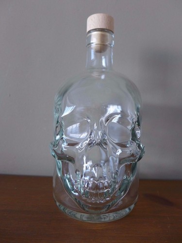Skull shape glass bottle - skull,