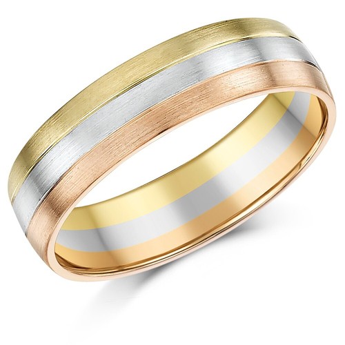 9ct multi colour ring 6mm - 9ct,