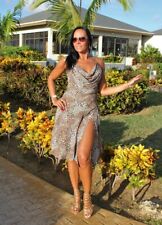 Brown summer leppard print backless dess, Designe, couture size 10 Brand new 