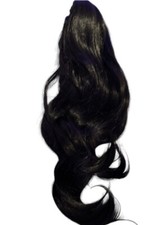 Pony Tail Soft Curl Hair Extension  Synthetic Clamp Brown  / Black 18 inches New