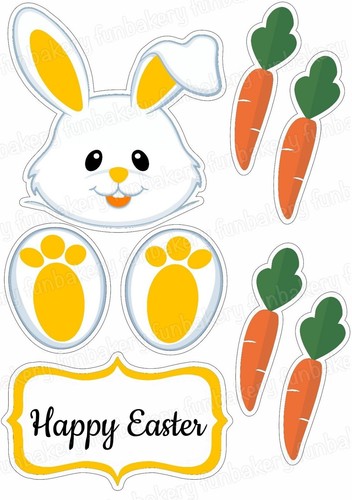 Easter rabbit egg cake topper - rabbit,