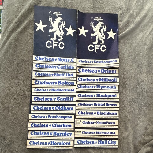 Chelsea match programmes - chelsea, 21