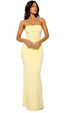 Yellow Maxi Bodycon Dress Size