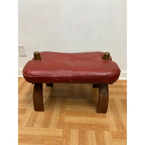Vintage camel saddle stool - vintage,
