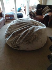 Icon Adult / pet /dog  Faux Fur Bean Bag Immaculate Brown Includes Beans 