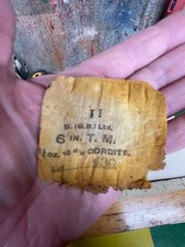 1918 dated British cordite cotton bag battlefield find Somme ?