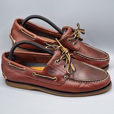 Timberland 25077 Men’s Brown Leather Boat Shoes Size UK 8
