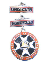 British Railways 15 20 &25 Years First Aid Efficiency Award 1955 Silver Medal