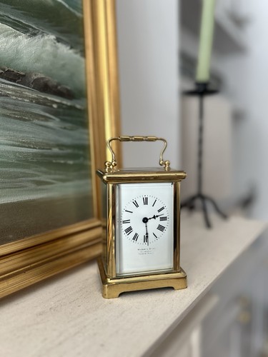 Antique french brass carriage - brass,