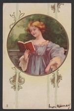 Woman Reading Book Art Glamour