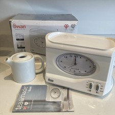 Swan Teasmade Retro Teasmaid STM201N Tea Maker Kettle Clock Excellent Boxed