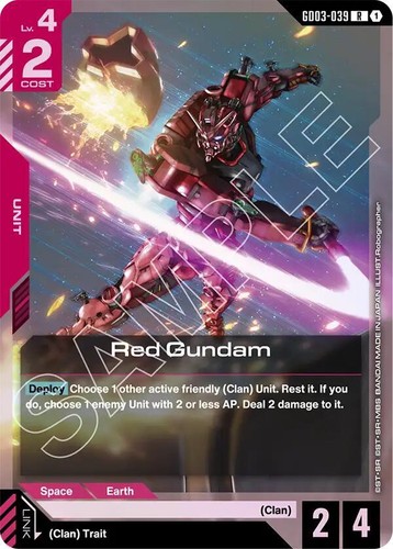 Gd03 039 red gundam - gundam, rare
