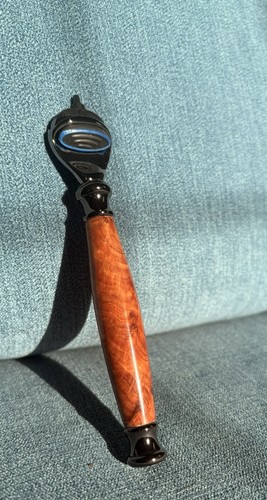 Handmade wood burl razor - burl,