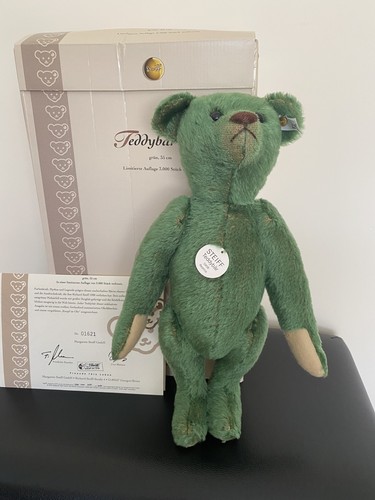 Steiff 1908 replica green bear - steiff,