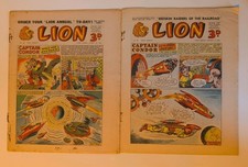 The Lion #80 #99 Golden Age UK Boys Picture Weekly Captain Condor Cover