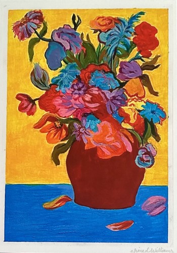 Print original gouache - print,