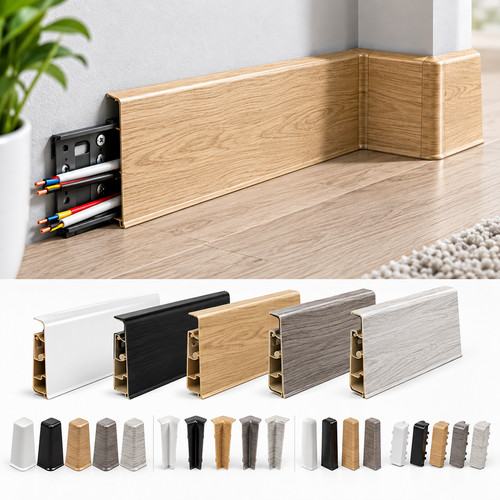Pvc skirting board cable - pvc, 2.5m