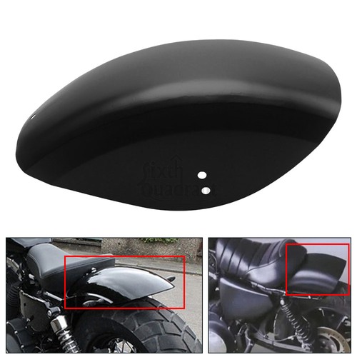 Matte black steel rear fender - black,