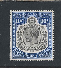 TANGANYIKA 1927-31 10s DEEP BLUE LIGHTLY MOUNTED MINT SG 106 CAT £120