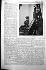 Original Old Antique Print