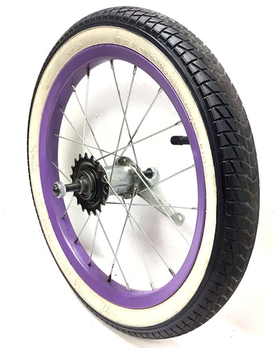 Bicycle rear purple wheel - rear,