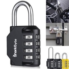 4-Dial Combination Weatherproof Outdoor Padlock Locker Gate Shed HEAVY DUTY Lock
