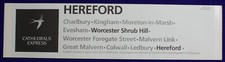 HEREFORD  INTERCITY  WINDOW