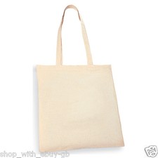 1 - 250 PACK 100% Premium Cotton Canvas Shopping Shoulder Tote Shopper Bags Lot
