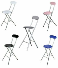 FOLDING BREAKFAST BAR STOOL CHAIR SEAT LIGHT WEIGHT SPACE SAVING FOLDABLE